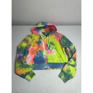 Sommer Ray Tie Dye Cropped Hooded Jacket Cotton Blend Women’s Size M